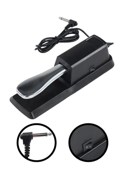 Maxword PP-05M Sustain Pedalı (6.35mm Sustain Çıkışı Olan Tüm Ürünlerle Uyumlu) - 1