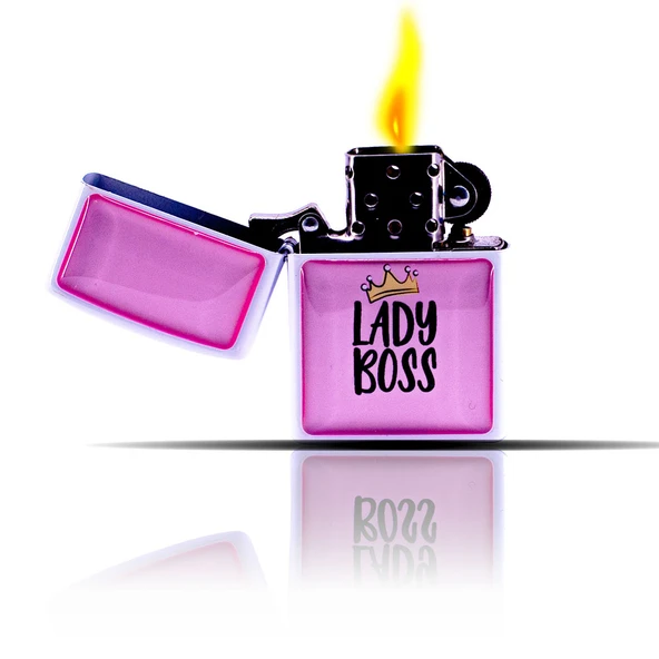 Lady Boss Beyaz  Tarzı Benzinli Çakmak ürün görseli