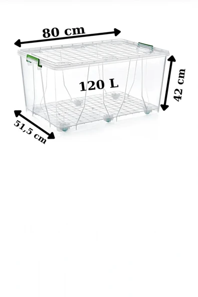 Şenyayla Plastik 120 Lt Tekerlekli Saklama Kutusu - Resim 2