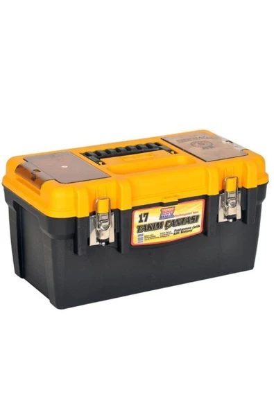 Takım Sandığı Organizer Toolbox Plastik Takım Çantası Metal Kilitili Balıkçı Çantası 17 LT ürün görseli 1