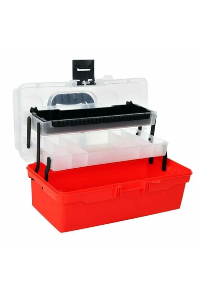 Şeffaf Kapaklı 15'' Balıkçı Alet Malzeme Çantası ürün görseli 1