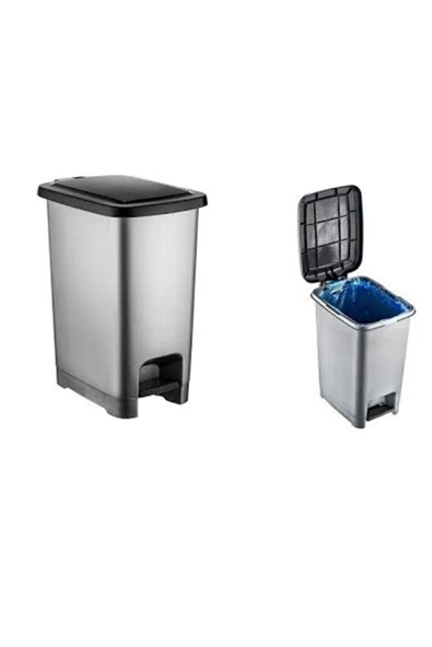 Şenyayla Plastik 60 Lt Slim Pedallı Çöp Kovası - Resim 2
