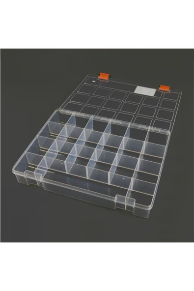 Şeffaf Malzeme Kutusu 13 Inch Klasik Organizer Kutu - Ş-ORG-13 - Resim 2