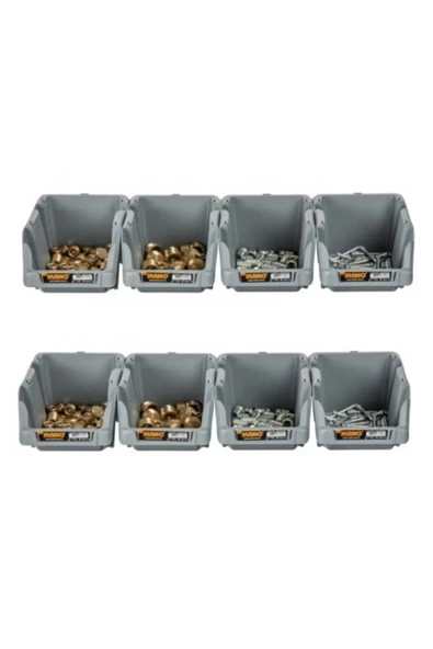 Mano Plastik Avadanlık Parça Kutusu 9 Parça Gri 152x245x122 Mm - Resim 3