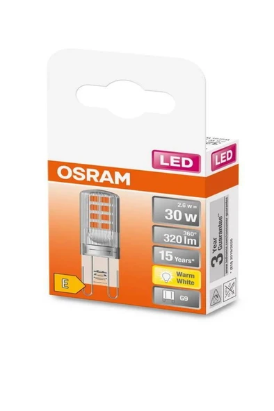 Osram Ledvance 2,6W (30W) Halopin Kapsül Led Ampul - G9 Sarı - Resim 2