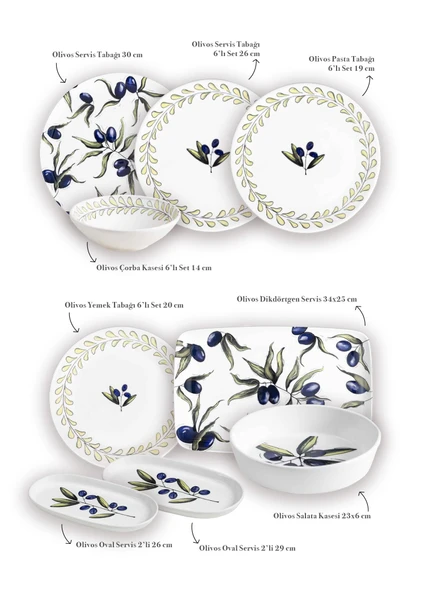 The Mia Olivos 6 Kişilik Yemek Takımı 31 Parça Set 2 - Resim 2
