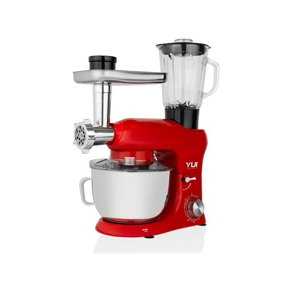 Yui M-200 Multi Fonksiyonel 1800 W 6 lt Kırmızı Stand Mikser - Resim 2