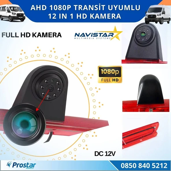 Ford Transit için Profesyonel AHD 1080P 12 in 1 Butonlu Geri görüş Kamerası - 2