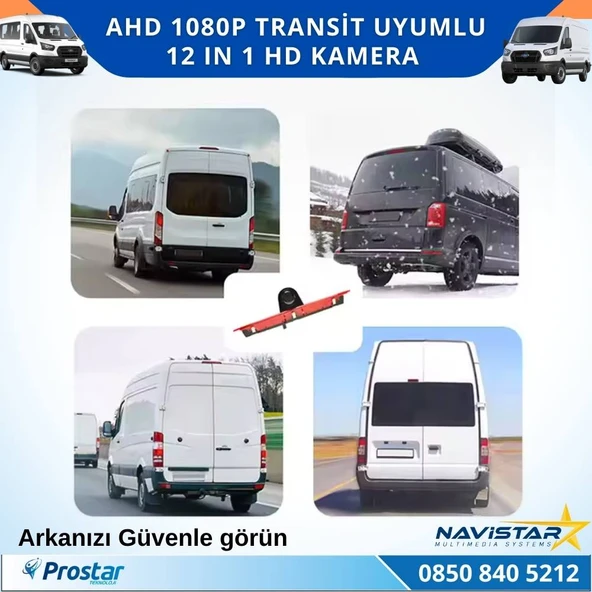 Ford Transit için Profesyonel AHD 1080P 12 in 1 Butonlu Geri görüş Kamerası - 3