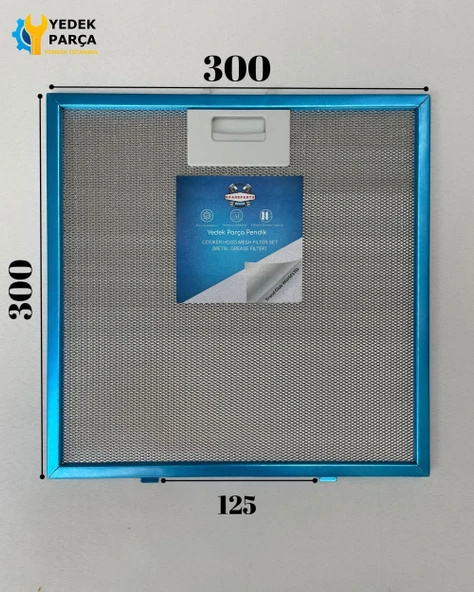 Simfer Uyumlu Davlumbaz 30X30 CM Arka Aralık 12,5 CM Aspiratör Filtresi ürün görseli