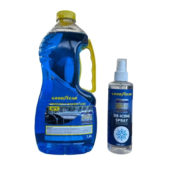 Goodyear Kışlık Araç Bakım Seti (Cam Suyu 1.8L + Buz Çözücü) ürün görseli 1