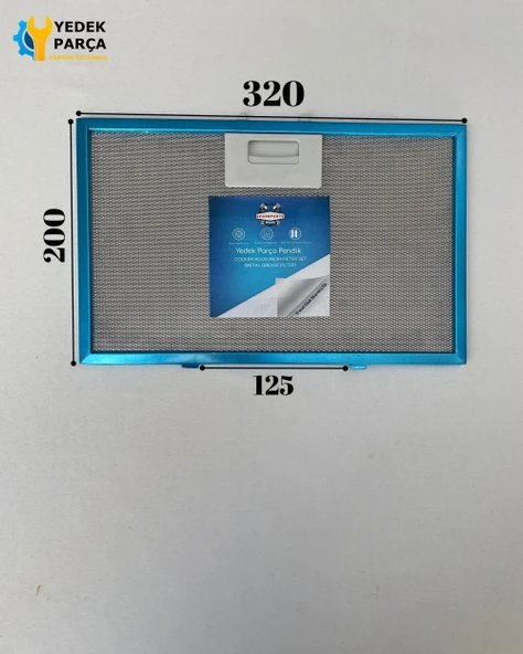 Bosch Uyumlu Davlumbaz 32X20 CM Arka Aralık 12,5 CM Aspiratör Filtresi ürün görseli