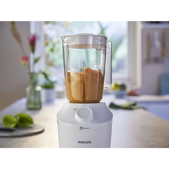 3000 Serisi Blender, ProBlend Teknolojisi, 450W, 1,9 Lt, Paslanmaz Çelik Bıçaklar, Beyaz, HR2041/00 - Resim 4