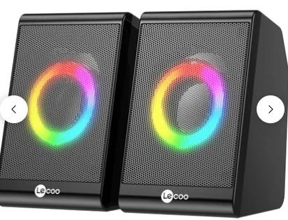 Lecoo DS100 Rgb Aydınlatmalı Kablolu Stereo Siyah 6 W Soundbar 1+1 Masaüstü Hoparlör