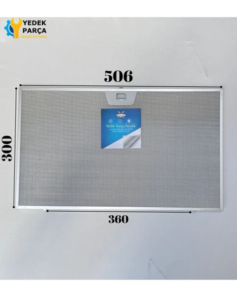 En 506mm Boy 300mm Arka Tırnak Arası 360mm Aspratör Filtresi ürün görseli