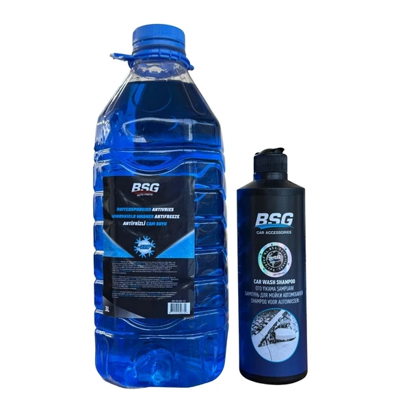 BSG Araç Bakım Seti (Cam Suyu 3 LT + Oto Yıkama Şampuanı 500 ml) ürün görseli 1