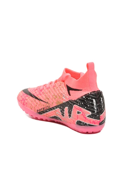 Ayakmod Pembe Siyah Çoraplı Çocuk Halı Saha Ayakkabısı Air 600 F - 4