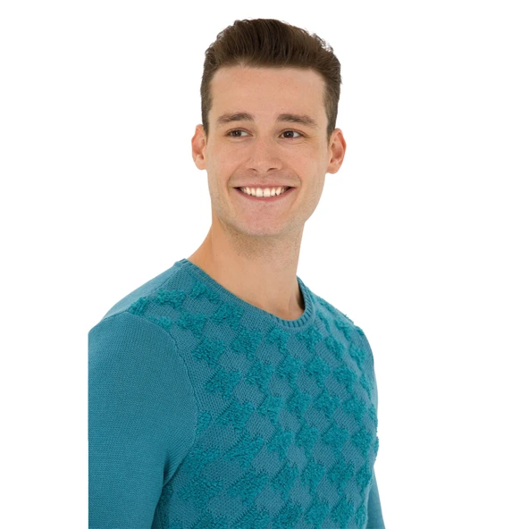 Erkek Petrol Kazak - 6