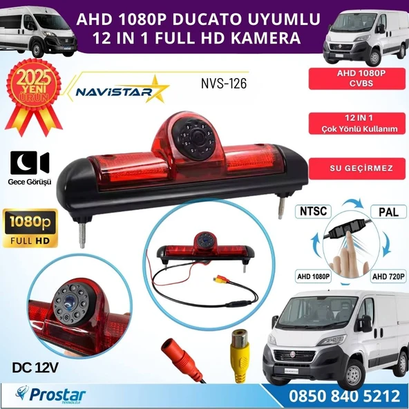 Fiat Ducato Peugeot Boxer ve Citroen Jumper için Profesyonel Geri görüş Kamerası - 1