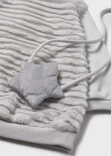 Mayoral Kız Bebek Çantalı Peluş Elbise - Resim 5