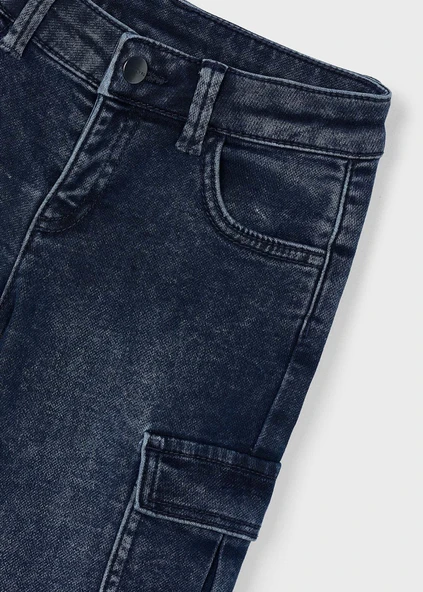 Mayoral Erkek Çocuk Kargo Cep Kot Pantolon - Resim 4