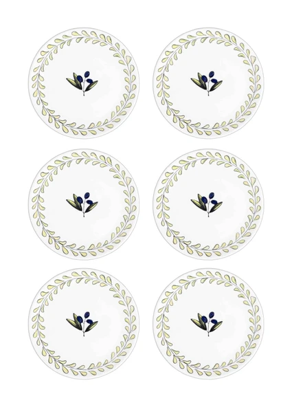 The Mia Olivos Pasta Tabağı 6lı Set 19 cm OVS0002 ürün görseli