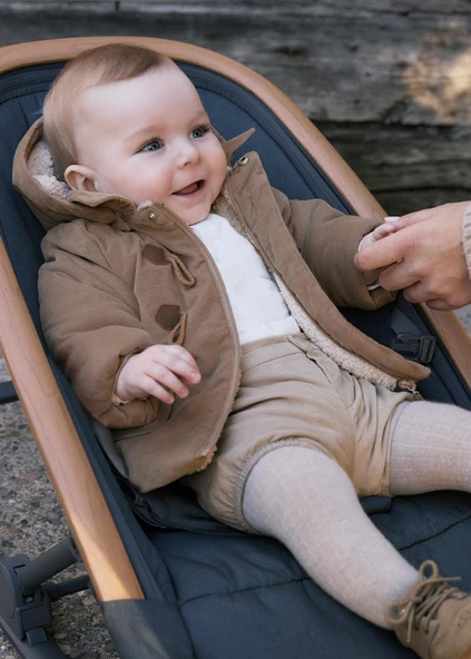Mayoral Newborn Erkek Bebek Çoban Düğmeli Mont - 1
