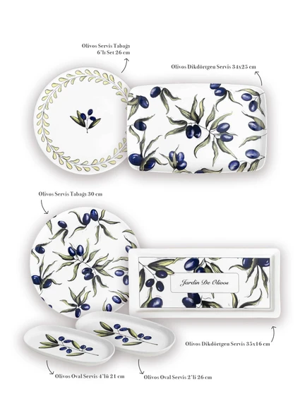 The Mia Olivos Kahvaltı Takımı 6 Kişilik 15 Parça Set 2 - Resim 2