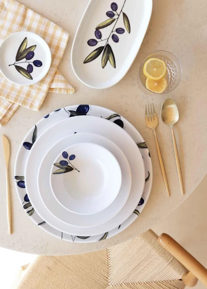 The Mia Olivos Oval Servis 2li 29 cm - Resim 5