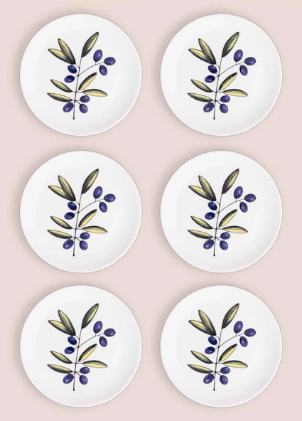 The Mia Olivos Servis Tabağı 6lı Set 26 cm OVS0003 - Resim 5
