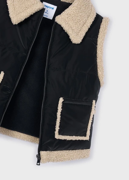 Mayoral Kız Çocuk Kürklü Şişme Yelek - Resim 4