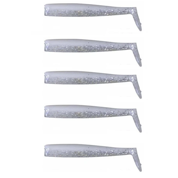 Sandeel Pearl Silver 10cm 7gr levrek silikonu 5 Adet ürün görseli 1