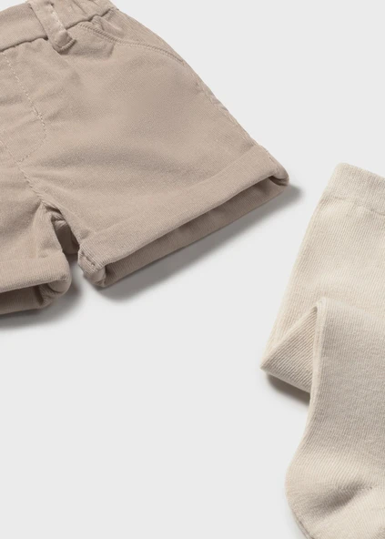 Mayoral Newborn Erkek Bebek Kazak Şort ve Çorap Takım - 2