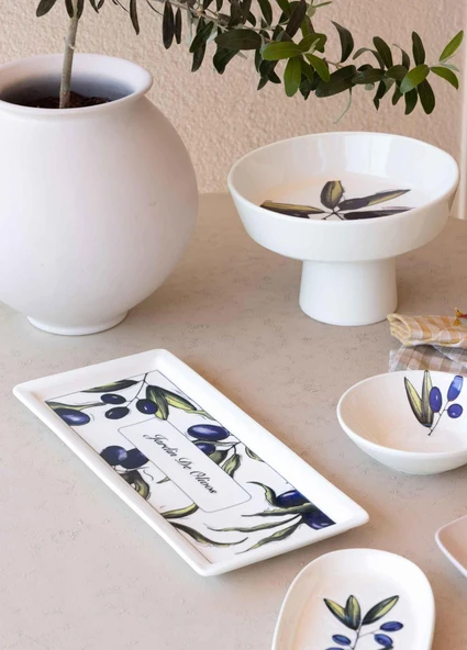 The Mia Olivos Dikdörtgen Servis 35x16 cm - Resim 4