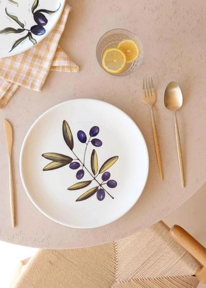 The Mia Olivos Servis Tabağı 6lı Set 26 cm OVS0003 - Resim 4