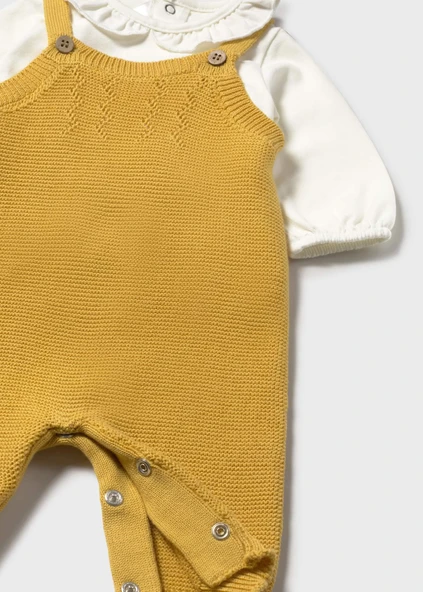 Mayoral Newborn Kız Bebek Triko Salopet Takım - Resim 5