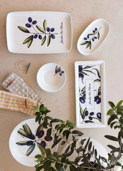 The Mia Olivos Dikdörtgen Servis 33x21 cm OVS0015 - Resim 4