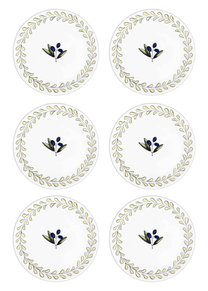 The Mia Olivos Servis Tabağı 6lı Set 26 cm OVS0004 ürün görseli 1