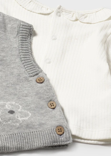 Mayoral Newborn Kız Bebek Triko Takım - Resim 4