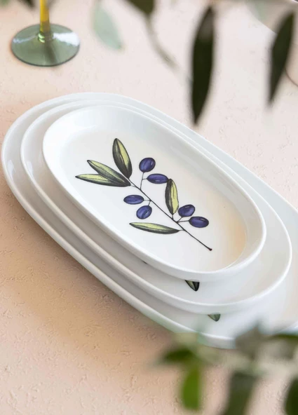 The Mia Olivos Oval Servis 2li 29 cm - Resim 4