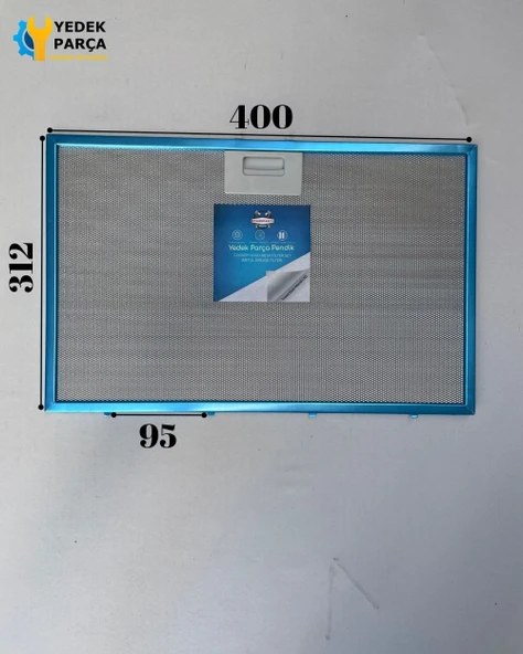 Universal Davlumbaz 40X31,2 CM Arka Ara 9,5CM Aspiratör Filtresi - 1