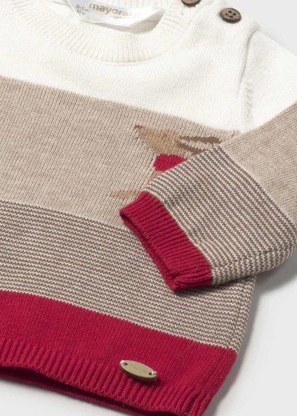 Mayoral Newborn Erkek Bebek Kazak Şort ve Çorap Takım - 3