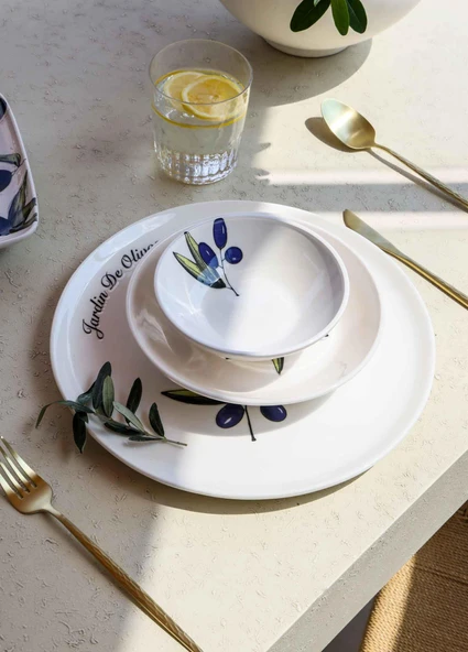 The Mia Olivos Yemek Tabağı 6lı Set 20 cm OVS0011 - Resim 5