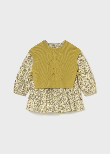 Mayoral Kız Bebek Elbise ve Yelek - Resim 2