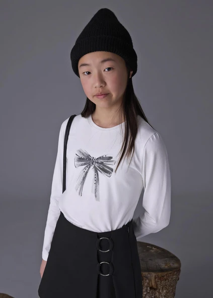 Mayoral Kız Çocuk Baskılı Sweatshirt - 1