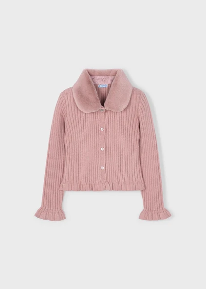 Mayoral Kız Çocuk Çıkarılabilir Yakalı Triko Hırka