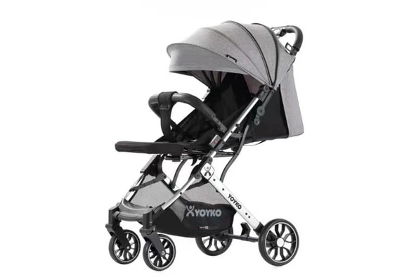 Yoyko Quantum Grey-Silver Kabin Tipi Bebek Arabası ürün görseli