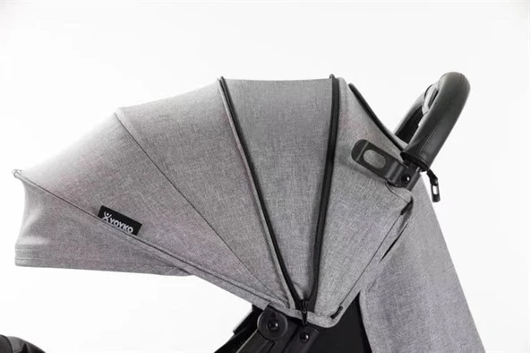 Yoyko Quantum Grey-Silver Kabin Tipi Bebek Arabası - Resim 3