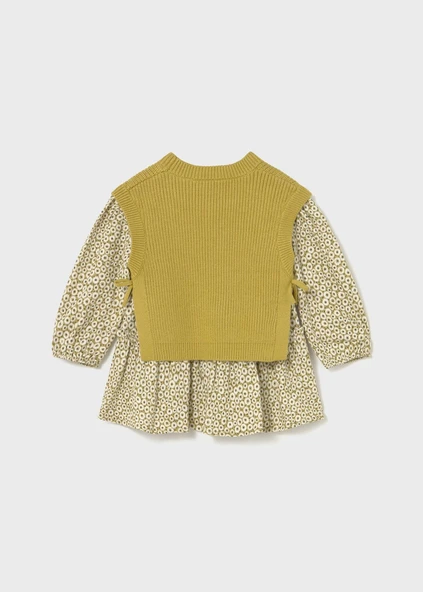 Mayoral Kız Bebek Elbise ve Yelek - Resim 3