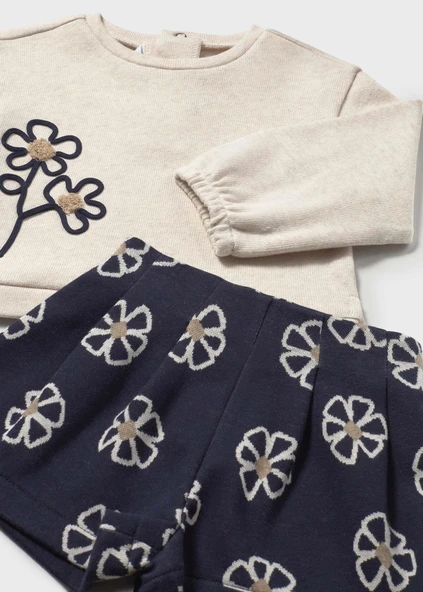 Mayoral Kız Bebek Sweatshirt ve Şort Takım - Resim 3